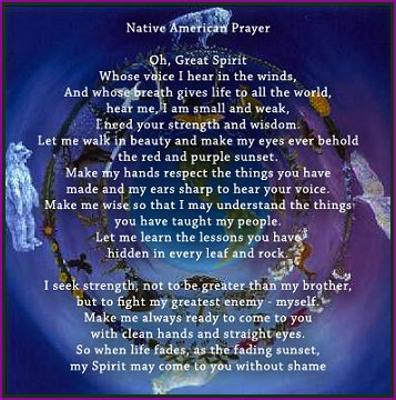 NATIVE AMERICAN PRAYER